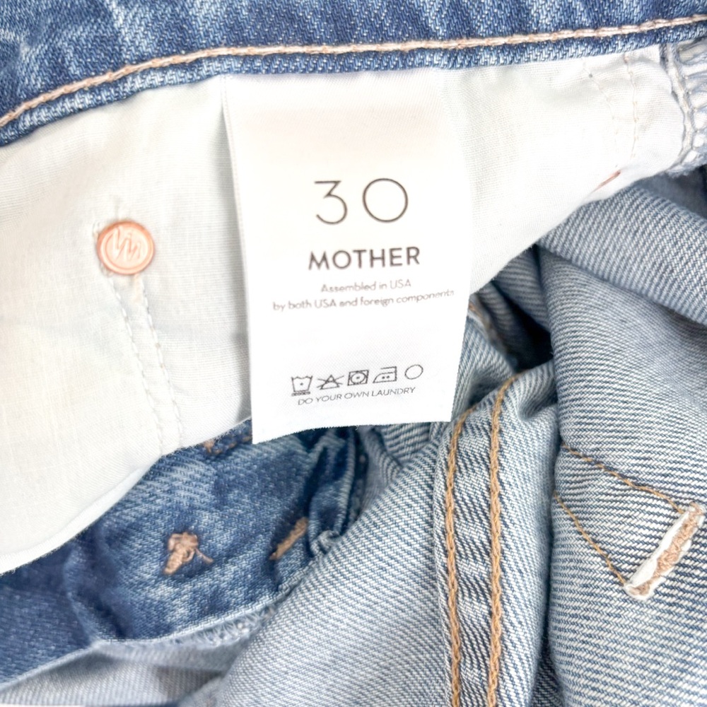 MOTHER Dodger Ankle Blue Flare & Wide Leg Jeans - Picture 8 of 11